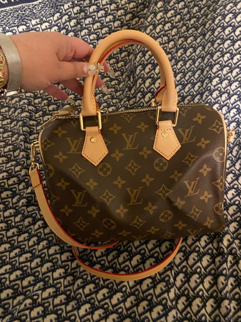 Louis Vuitton Brown Monogram Satchel Bag